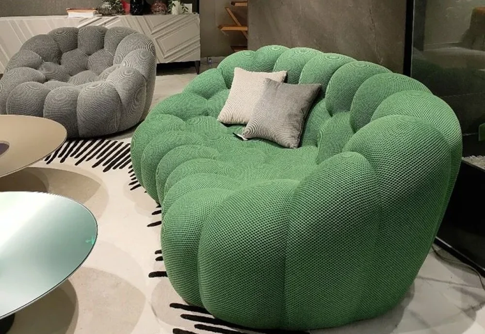 green bubble couch